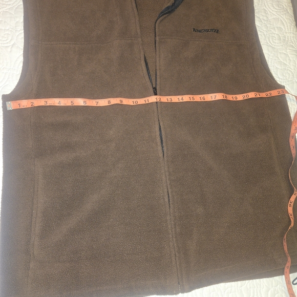 Winchester Men's Brown Fleece Vest Size L #234 - Picture 6 of 8
